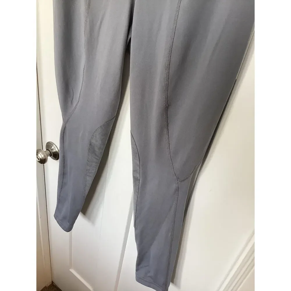 Kerrits Gray XL Flow Rise Knee Patch Lightweight Riding Tights‎ equestrian